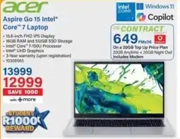 Incredible Connection Acer Aspire Go 15 Intel Core 7 Laptop offer