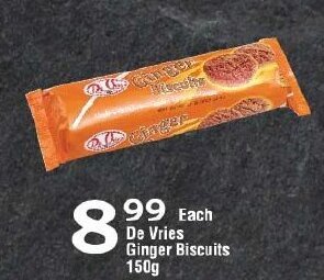 Oxford Freshmarket De Vries Ginger Biscuits 150g offer