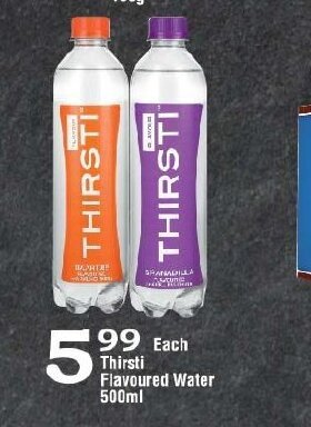 Oxford Freshmarket Thirsti Flavoured Water 500ml offer