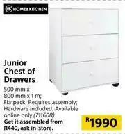 Builders Warehouse Home & Kitchen Junior Chest Of Drawers-500mm x 800mm x 1m offer