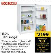 Builders Warehouse Goldair 130L Bar Fridge offer
