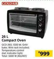 Builders Warehouse Goldair 26L Compact Oven GCO-260 offer