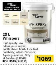 Builders Warehouse Fired Earth 20L Whispers offer
