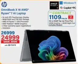 Incredible Connection HP OmniBook X 16 AMD Ryzen 7 AI Laptop offer