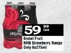 Oxford Freshmarket Brutal Fruit NRB Strawberry Rouge Only 6x275ml offer
