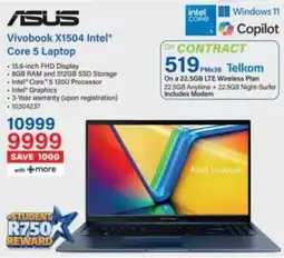 Incredible Connection ASUS Vivobook X1504 Intel Core 5 Laptop offer