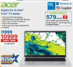 Incredible Connection Acer Aspire Go 15 Intel Core 5 Laptop offer