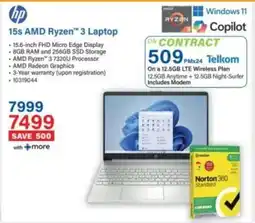Incredible Connection HP 15s AMD Ryzen 3 Laptop offer