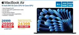 Incredible Connection MacBook Air 15 Inch M4 10 Core CPU 10 Core GPU offer