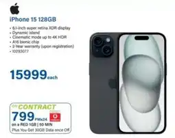 Incredible Connection iPhone 15 128GB offer