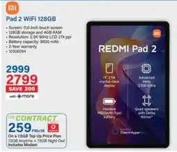 Incredible Connection Xiaomi Pad 2 WiFi 128GB offer