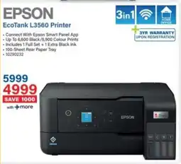 Incredible Connection Epson EcoTank L3560 Printer offer
