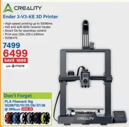 Incredible Connection Creality Ender 3-V3-KE 3D Printer offer
