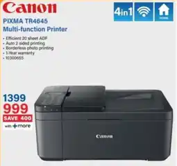 Incredible Connection Canon PIXMA TR4645 Multi-function Printer offer