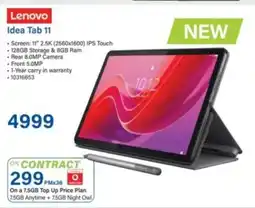 Incredible Connection Lenovo Idea Tab 11 offer