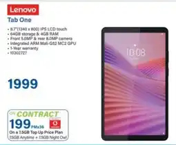Incredible Connection Lenovo Tab One offer