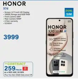 Incredible Connection Honor X7d offer