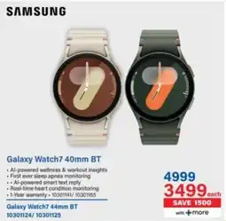 Incredible Connection Samsung Galaxy Watch7 40mm BT offer