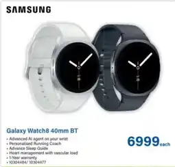 Incredible Connection Samsung Galaxy Watch8 40mm BT offer