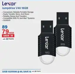 Incredible Connection Lexar Jumpdrive V40 16GB offer