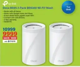 Incredible Connection Tp-link Deco BE65 2-Pack BE9300 Wi-Fi7 Mesh offer