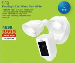 Incredible Connection Ring Floodlight Cam Wired Plus White offer