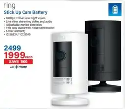Incredible Connection Ring Stick Up Cam Battery offer