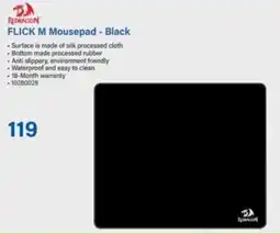 Incredible Connection Redragon Flick M Mousepad Black offer