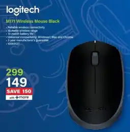Incredible Connection Logitech M171 Wireless Mouse Black offer