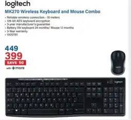 Incredible Connection Logitech MK270 Wireless Keyboard and Mouse Combo offer