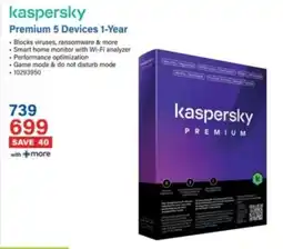 Incredible Connection Kaspersky Premium 5 Devices 1-Year offer