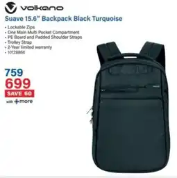 Incredible Connection Volkano Suave 15.6" Backpack Black Turquoise offer