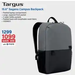 Incredible Connection Targus 15.6" Sagano Campus Backpack offer