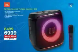 Incredible Connection JBL Partybox Encore 2 Portable Speaker + MIC offer