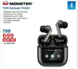 Incredible Connection Monster TWS Earbuds TH300 offer