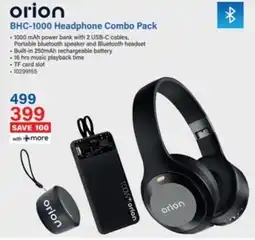 Incredible Connection Orion BHC-1000 Headphone Combo Pack offer