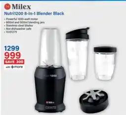 Incredible Connection Milex Nutri1200 8-In-1 Blender Black offer