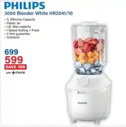 Incredible Connection Philips 3000 Blender White HR2041/10 offer