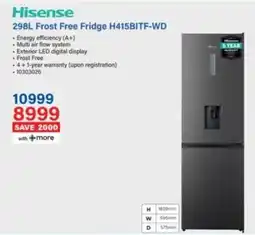 Incredible Connection Hisense Frost Free Fridge H415BITF-WD offer