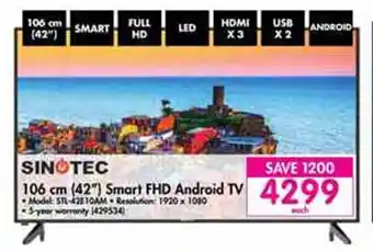 Makro Sinotec 42" Smart FHD Android TV offer