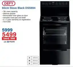 Incredible Connection Defy Stove Black DSS694 offer