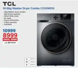 Incredible Connection TCL Washer Dryer Combo C2110WDG offer