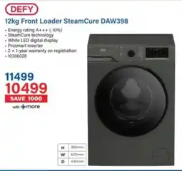 Incredible Connection DEFY Front Loader SteamCure DAW398 offer