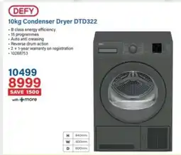 Incredible Connection Defy Condenser Dryer DTD322 offer
