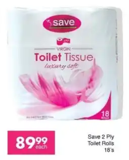 Save Hyper Save 2 Ply Toilet Rolls offer