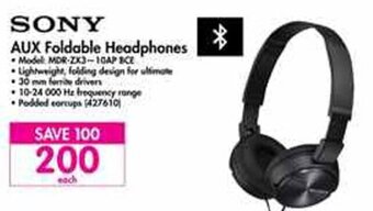 Makro Sony AUX Foldable Headphones offer
