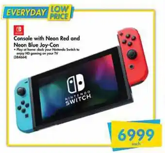 Makro Nintendo Switch Console with Neon Red and Neon Blue Joy-Con offer