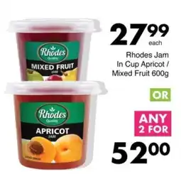 Save Hyper Rhodes Jam In Cup Apricot/ Mixed Fruit offer