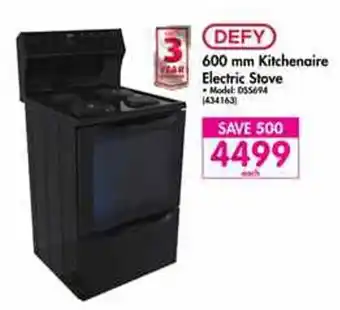 Makro Defy Kitchenaire Electric Stove 600mm offer