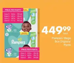 Save Hyper Pampers Mega Box Diapers/ Pants offer